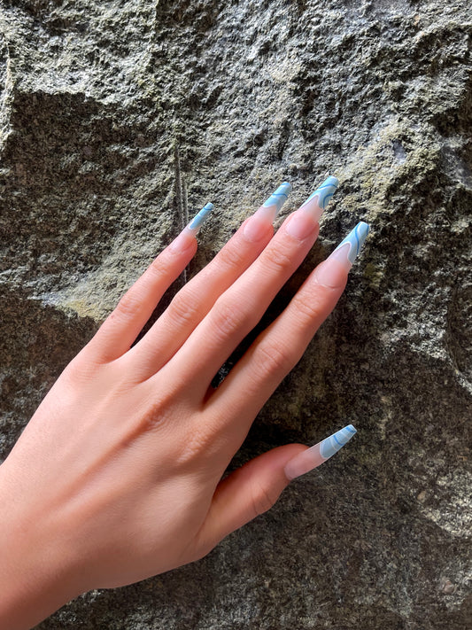 Blue Waves - Insatiable press on nails