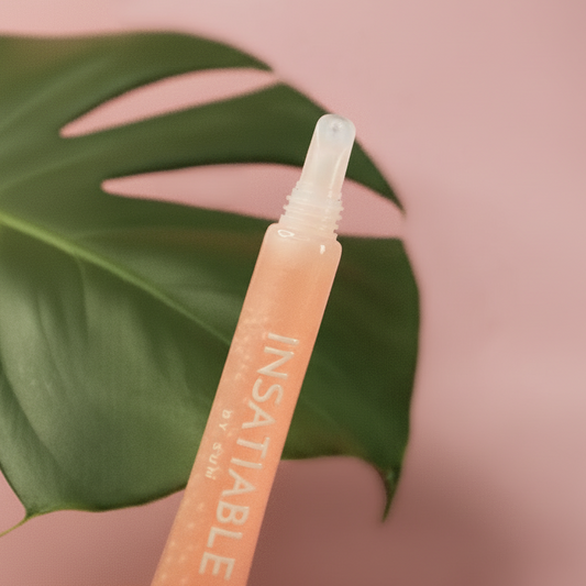 Peach lipgloss long squeeze tube