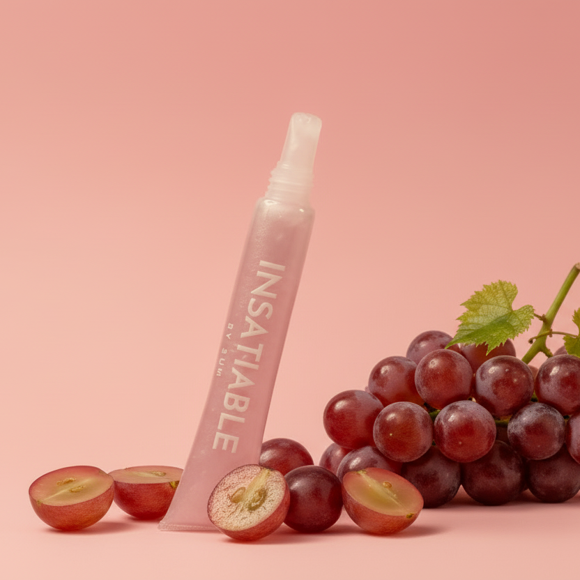 grape lipgloss long squeeze tube
